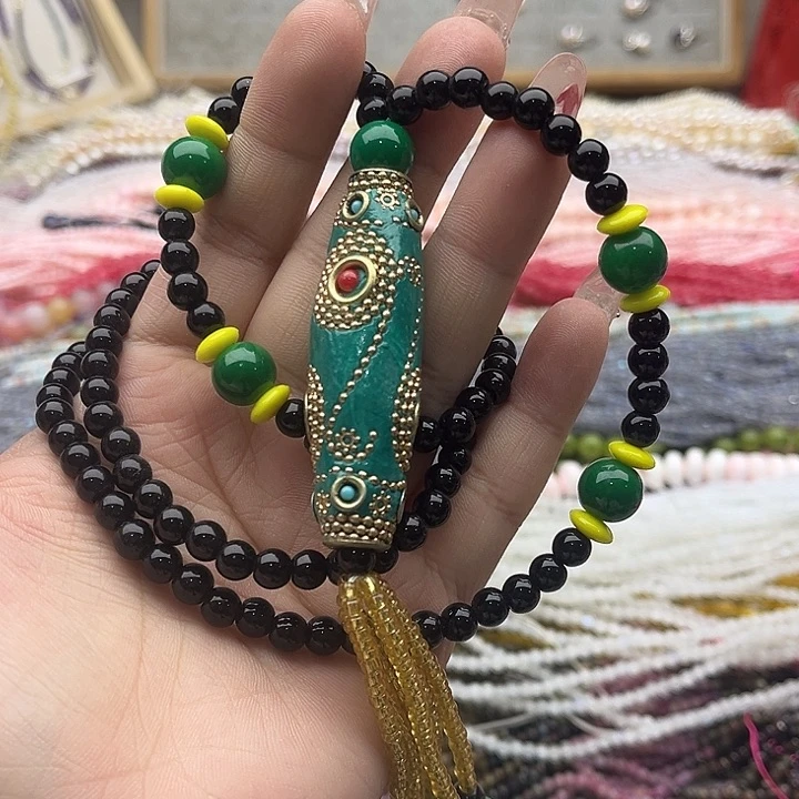 玛瑙/玉髓珠宝半成品未镶嵌天 珠毛衣链