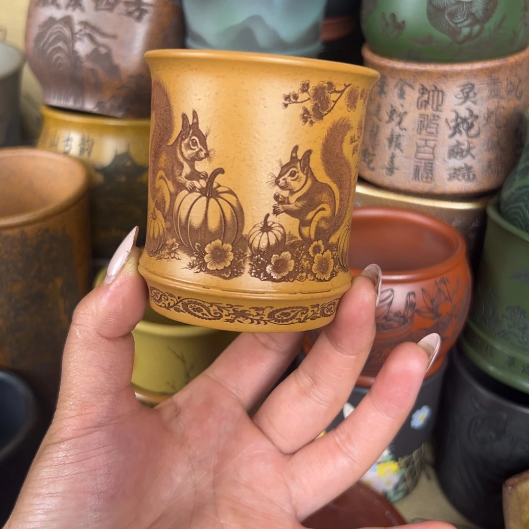 茶杯紫泥紫砂紫砂