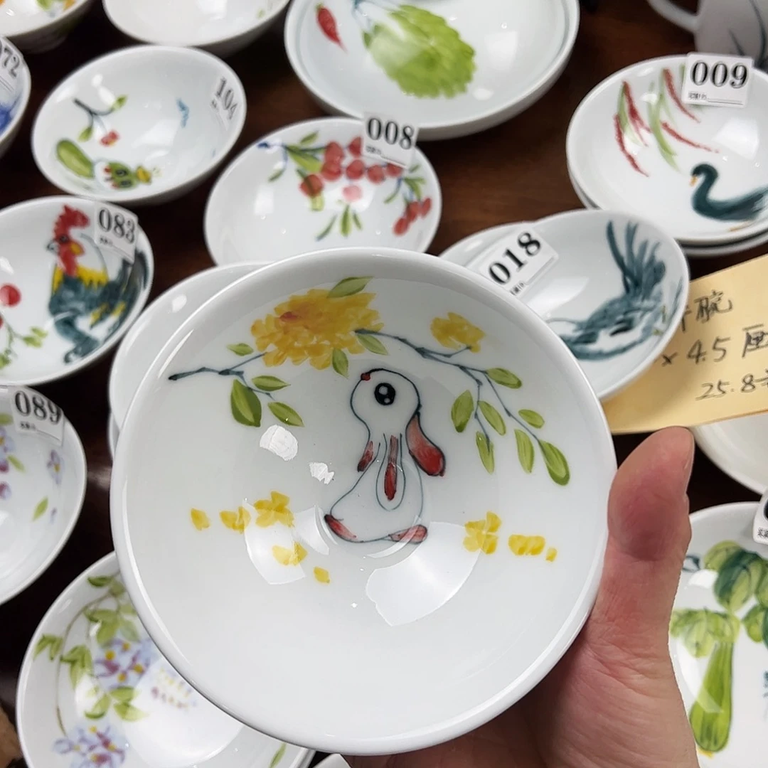 瓷片景德镇陶瓷手工手绘制作