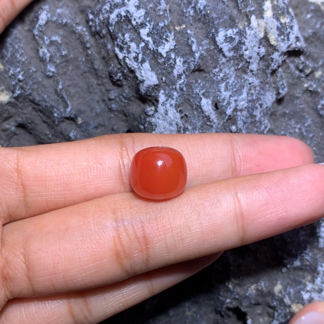 南红玛瑙保山老型12×11未镶嵌微微沙带