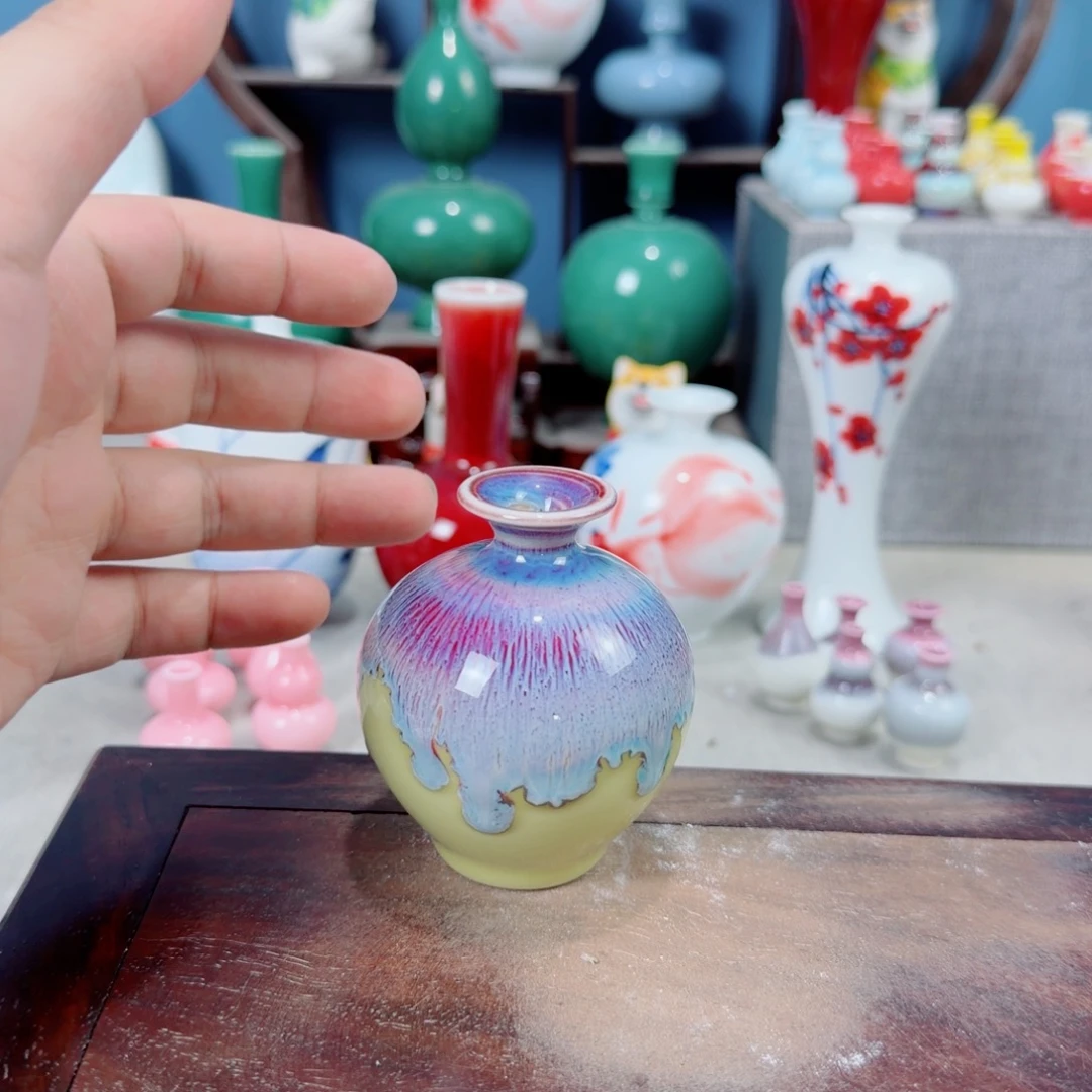 陶瓷手工小花器摆件