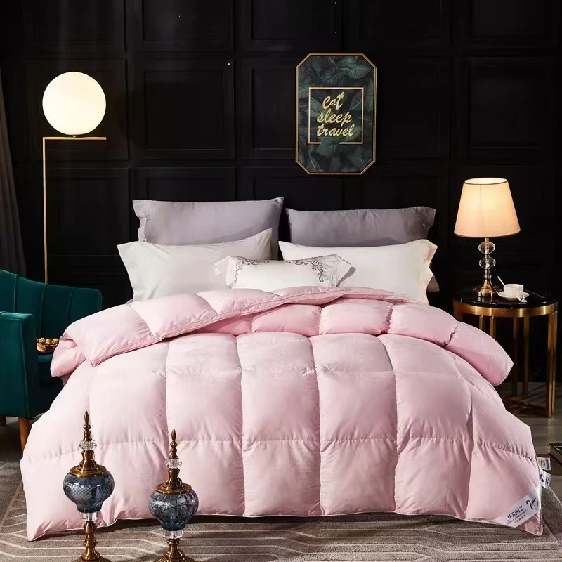 主播推荐手工双层大提花翻新羽绒被双层大提花立体被壳