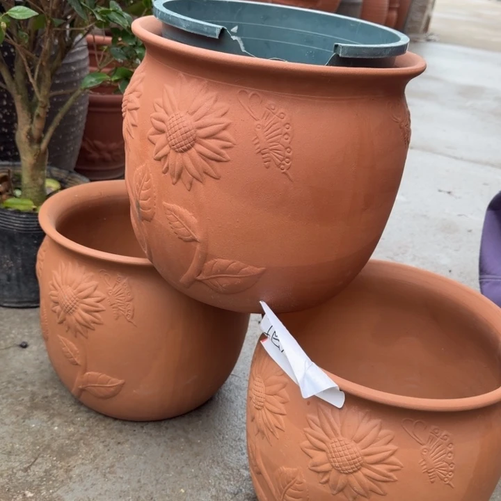 花盆紫砂口30高26宜兴紫砂瑕疵粗糙花泥