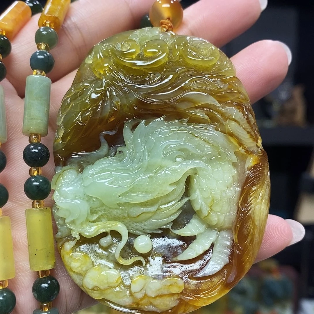 未镶嵌岫玉挂件吊坠项链