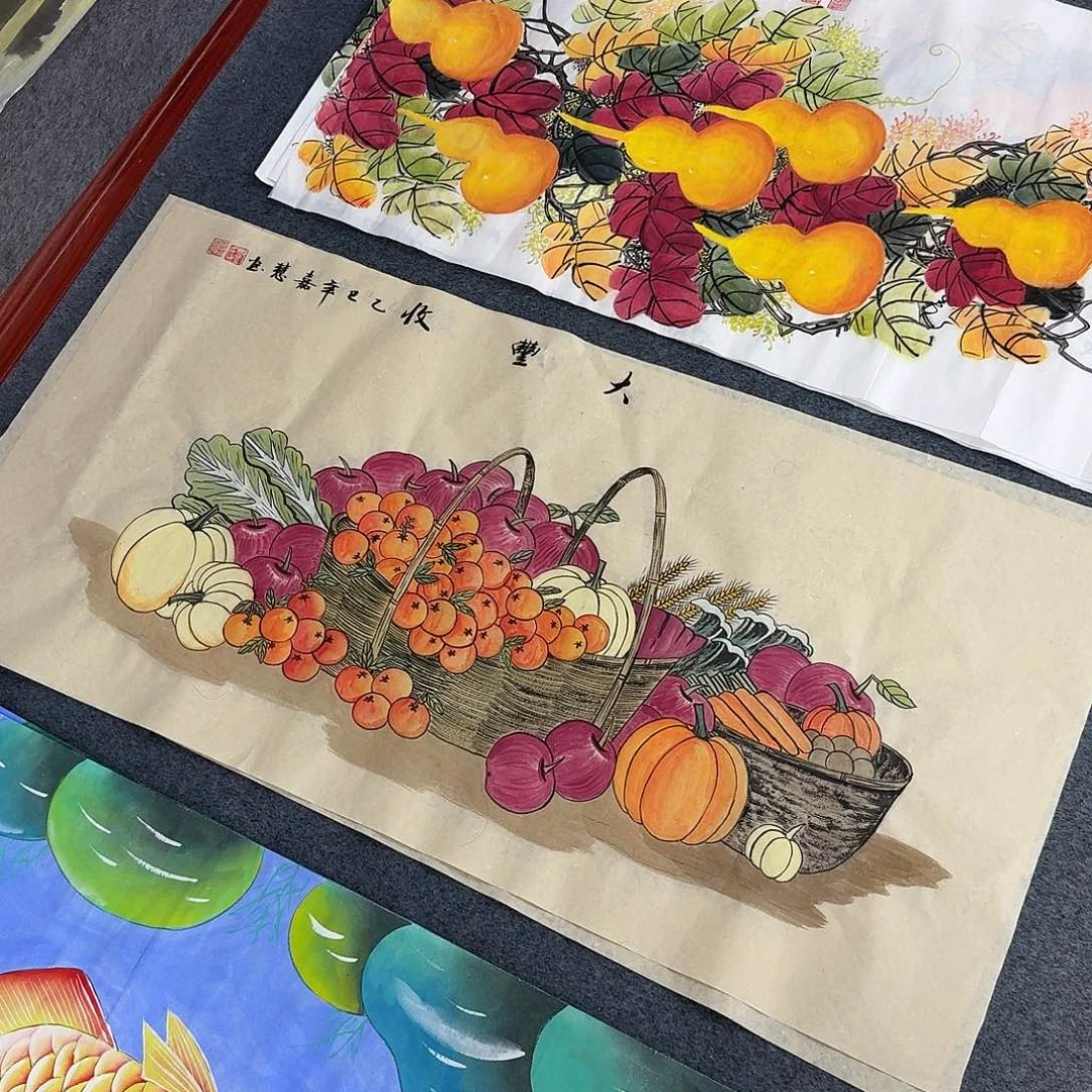 国画三尺尺寸50X100纯手绘作品