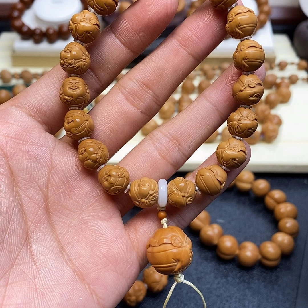 核桃手串/手链1.05可爱财神坠财神