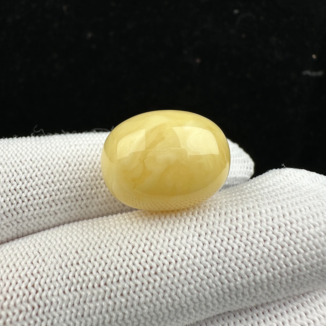 B4067【花粉】天然原矿蜜蜡 鸡油黄桶珠 15*19mm抖音基地质检发货