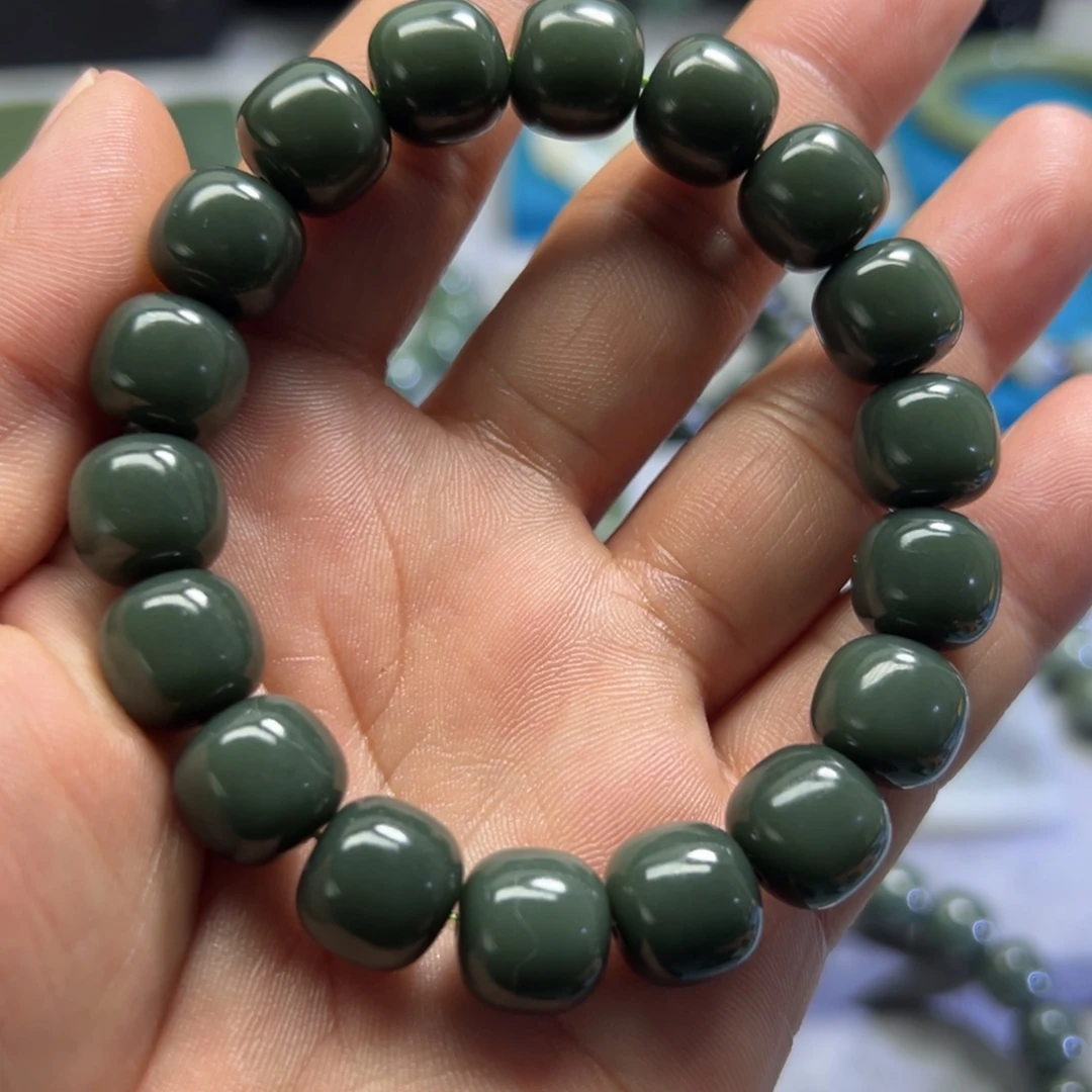 *****和田玉未镶嵌手链卡12蓝调