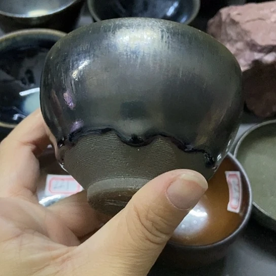 茶盏269 建窑建盏微瑕磨底