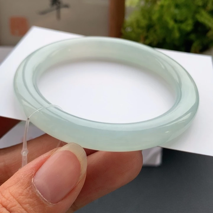 翡翠未镶嵌手镯翡翠手镯圆条51+