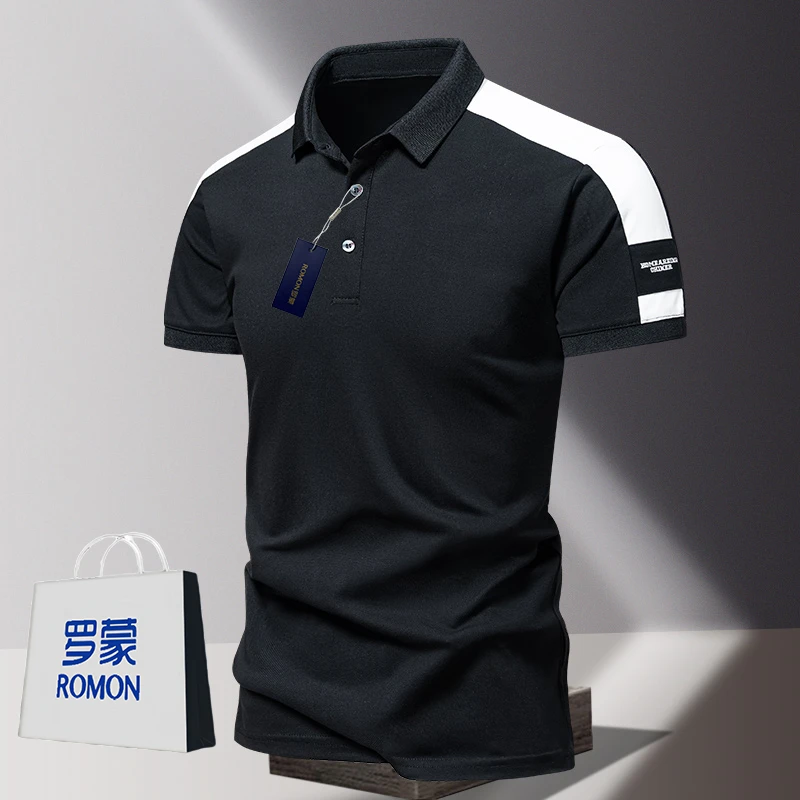 夏季新款男士短袖POLO衫时尚商务翻领轻奢休闲半袖上衣