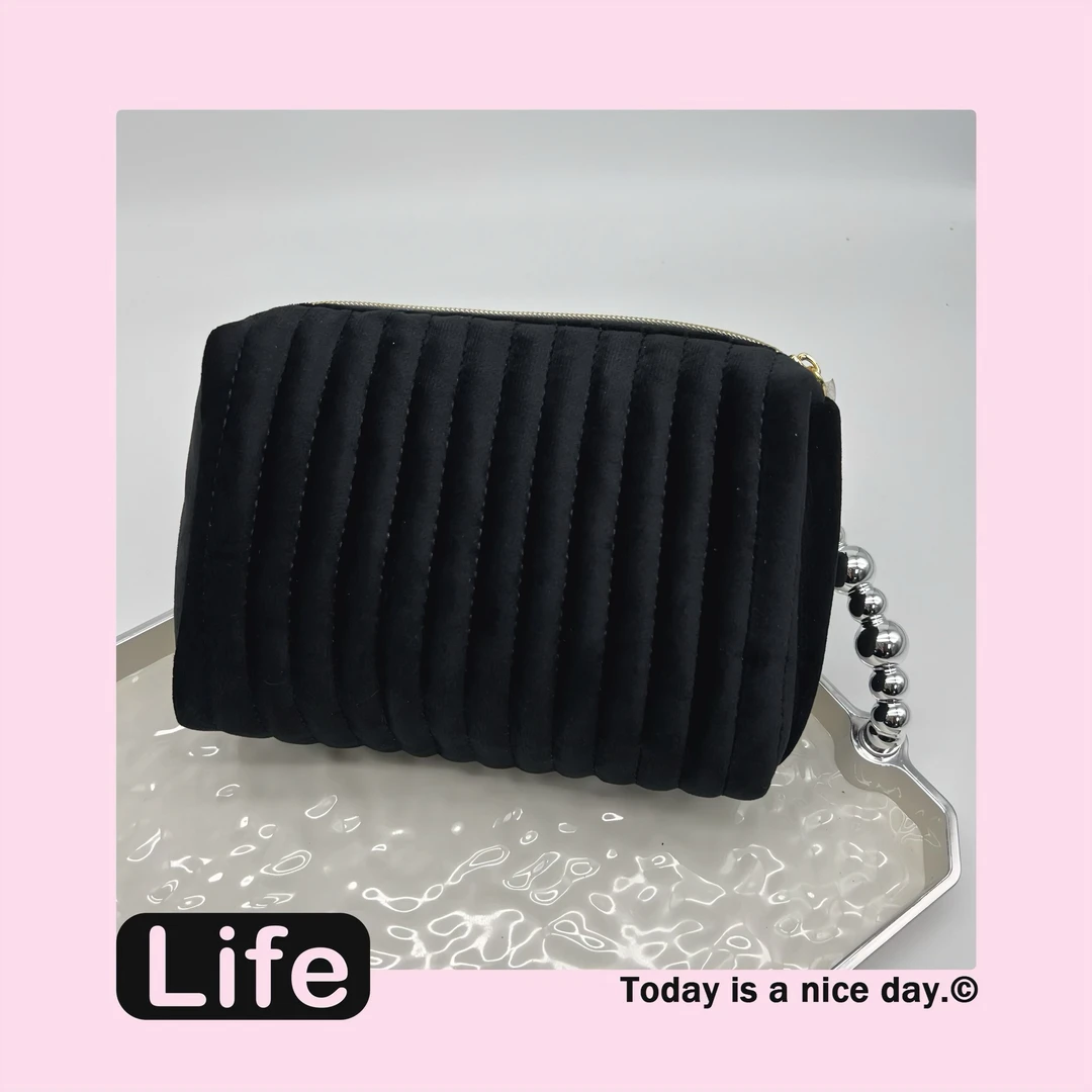 【是小姿】黑色丝绒收纳化妆包