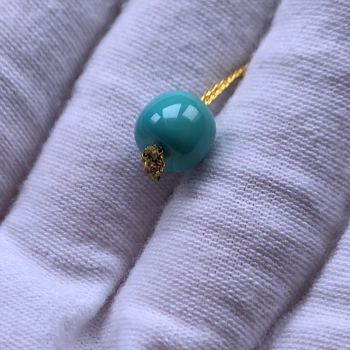 未镶嵌绿松石珠宝奇石直径8.3mm