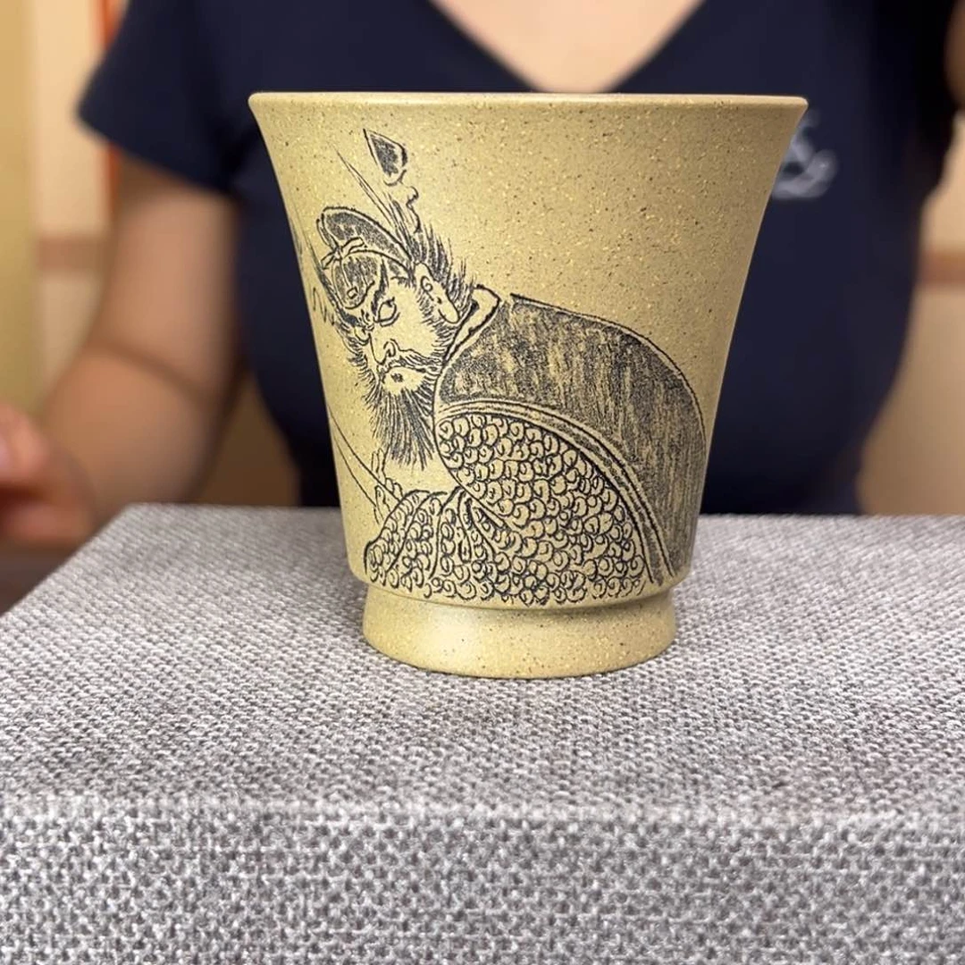 茶杯紫砂青灰段主人杯120cc