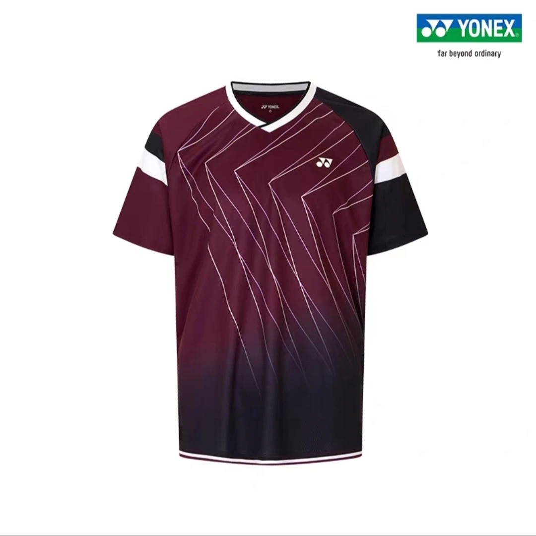 2025新款YONEX尤尼克斯YY羽毛球服运动T恤短袖1104125BCR/2104125