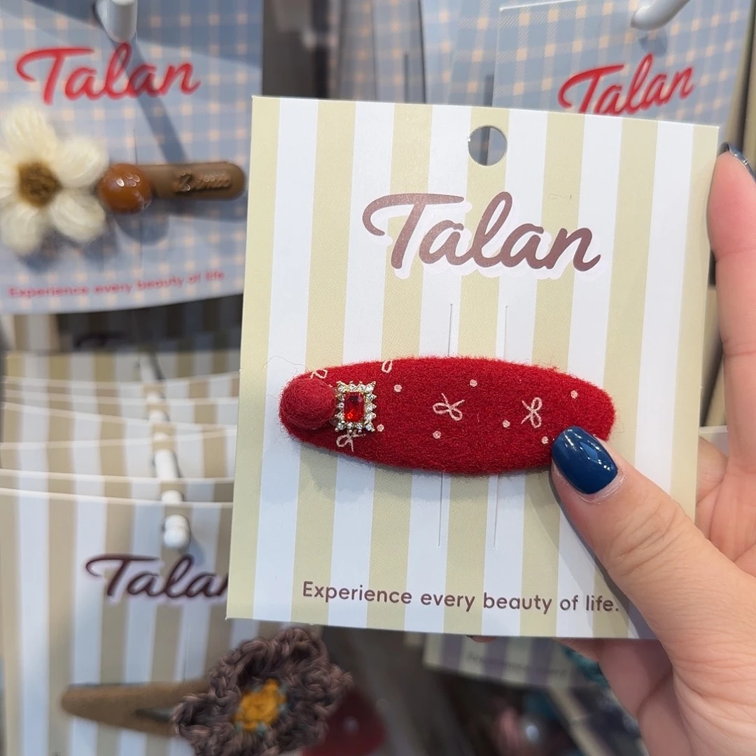 布艺非金属红色蝴蝶结掰掰夹