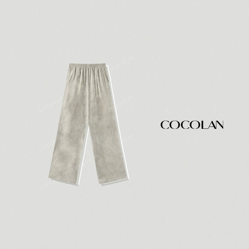 【至简】100莱赛尔天丝新款宽松休闲裤女阔腿裤QL3TZ901-1