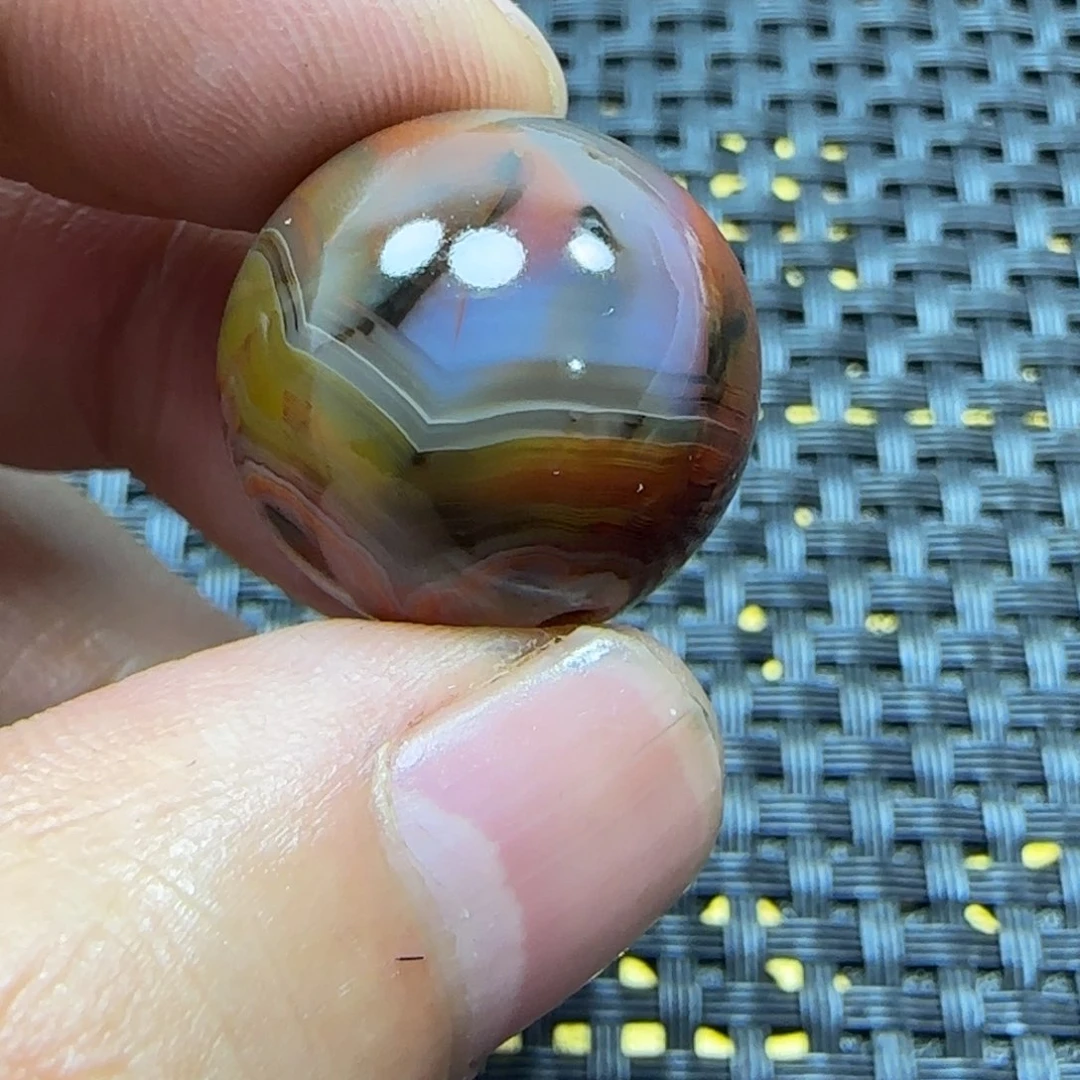 玛瑙/玉髓吊坠9K金镶嵌運***?