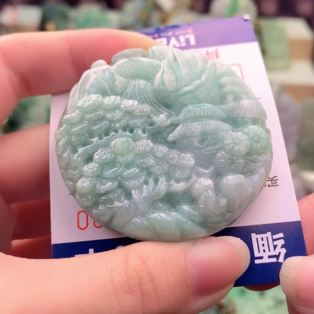 翡翠未镶嵌吊坠(不含链)