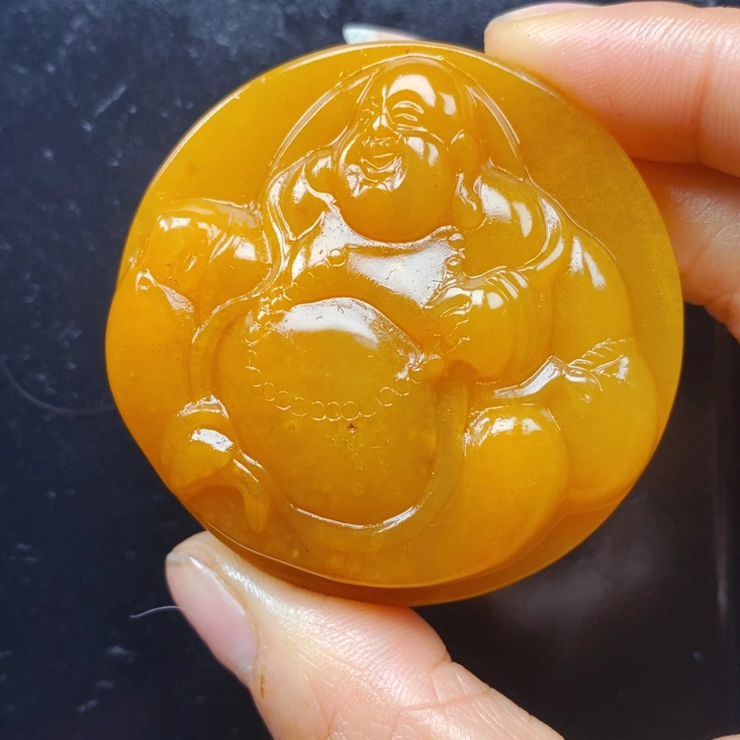 石英质玉（黄龙玉）未镶嵌颈饰