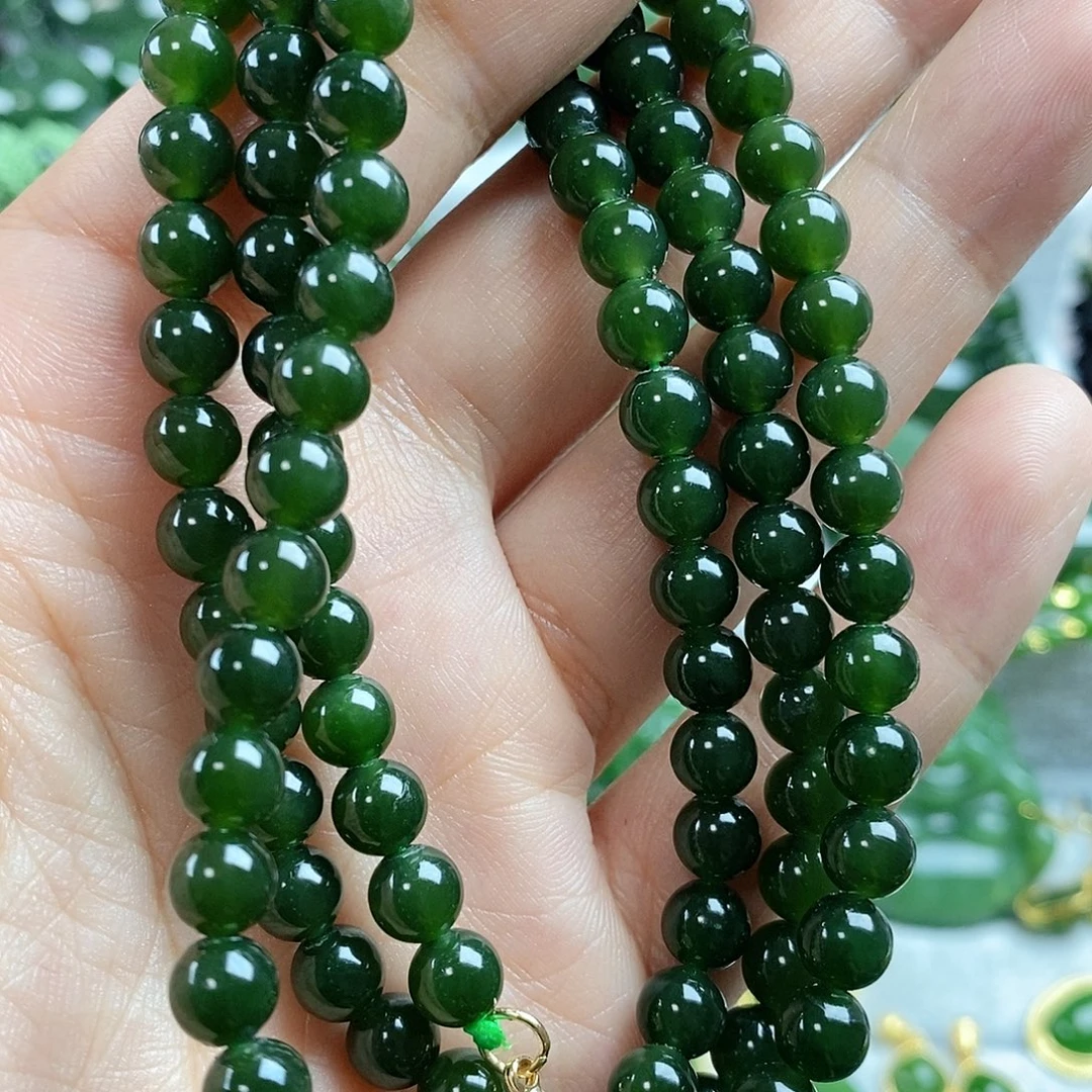 和田玉（碧玉）未镶嵌颈饰6mm