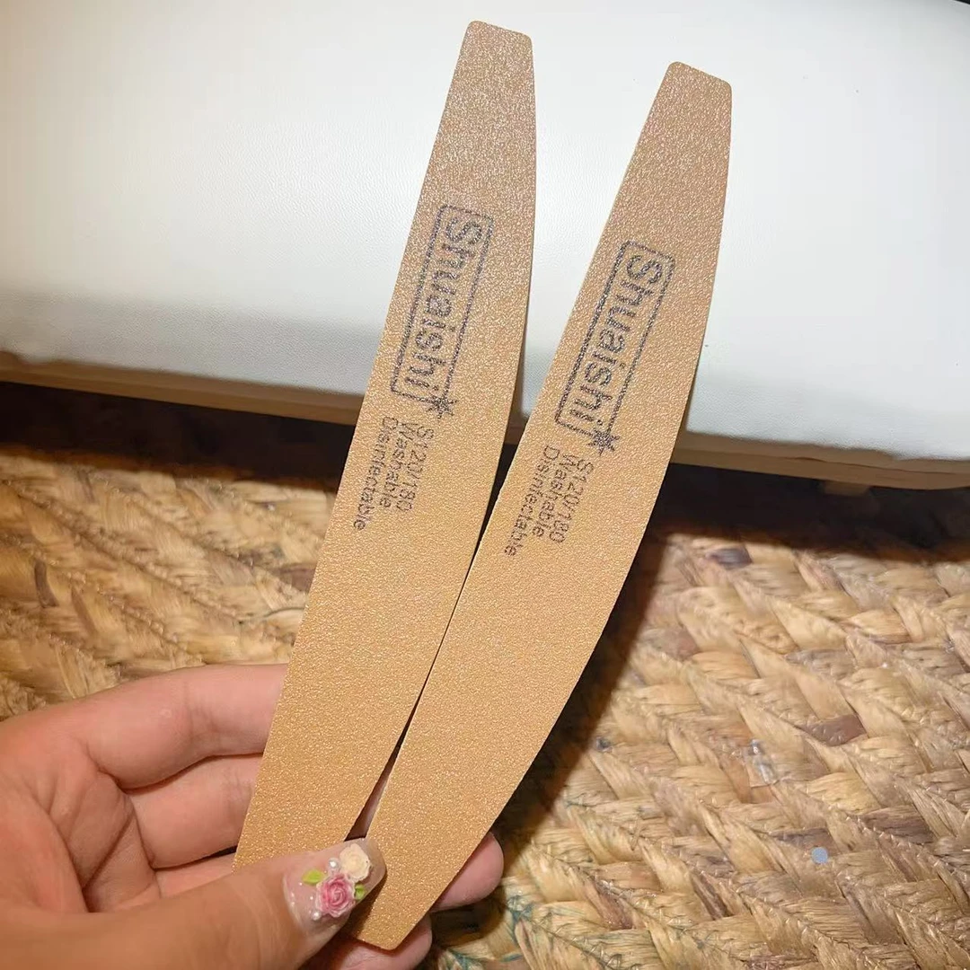 6根）高品质美甲砂条超耐磨可水洗不掉砂美甲工具指甲锉打磨条绿色