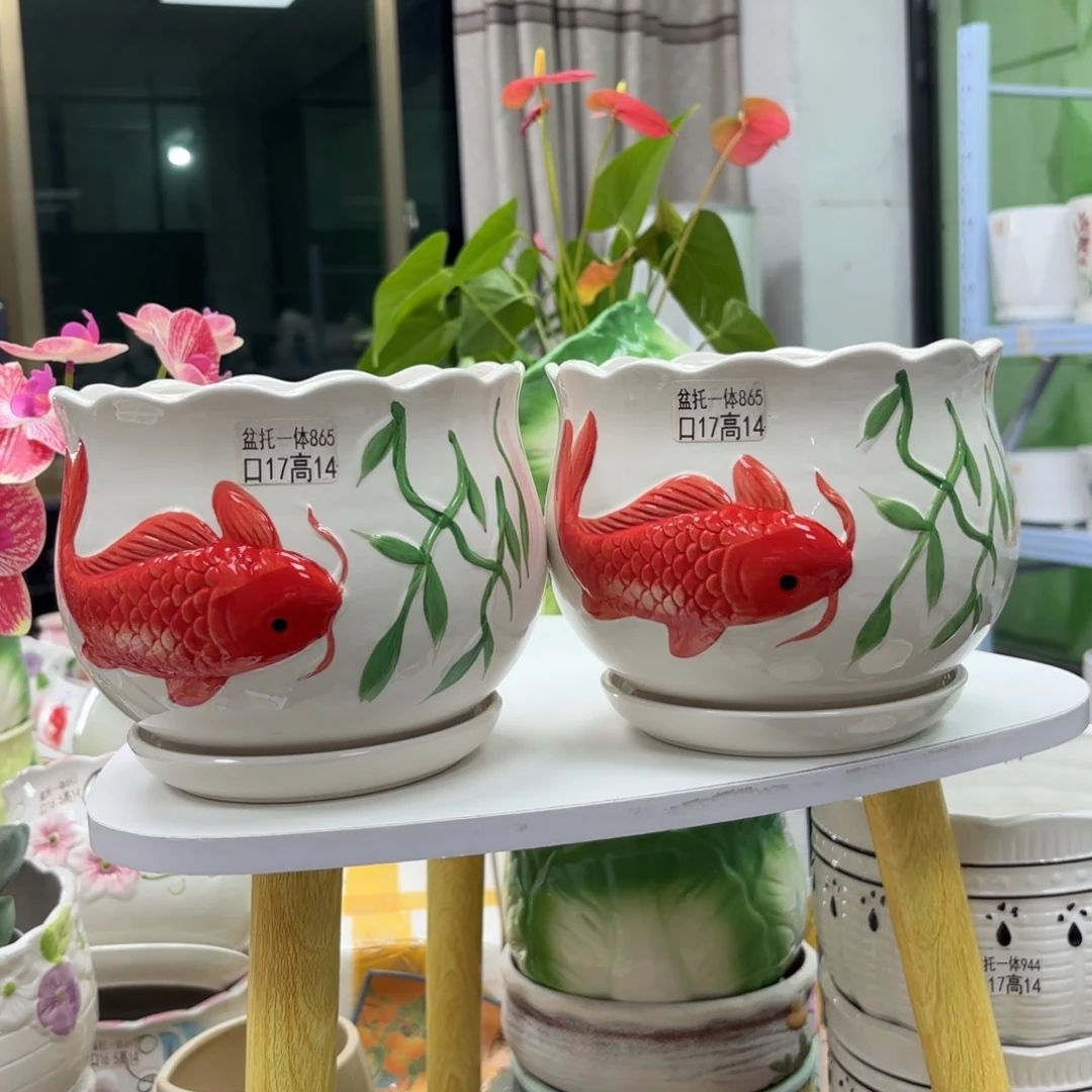 @夏西陶瓷花盆@@5865