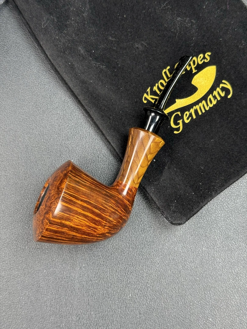 德国Kroll克罗大师斗石楠木手工烟斗内径20斗深42长132