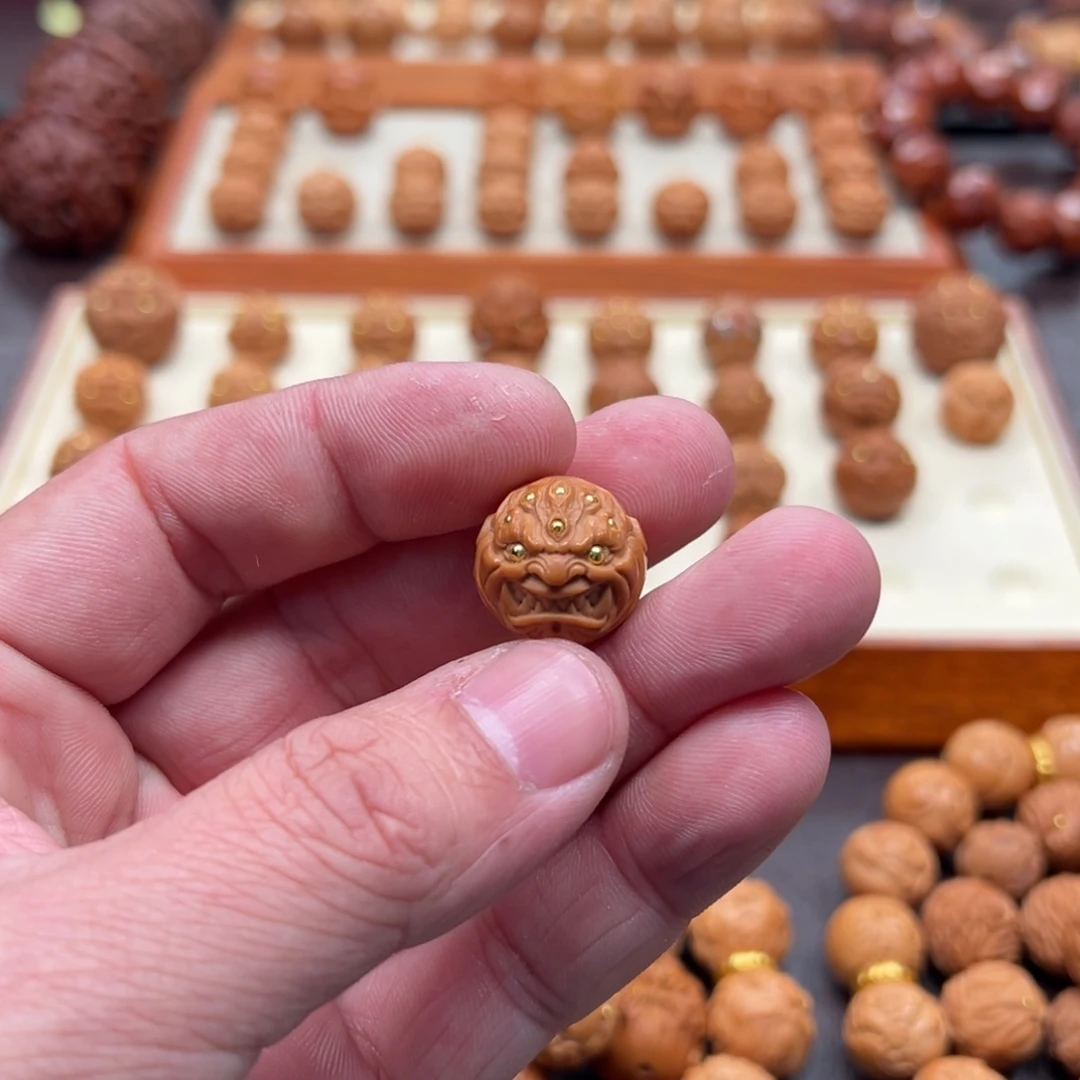 明**，1.7尺寸镶嵌款九目恶僧