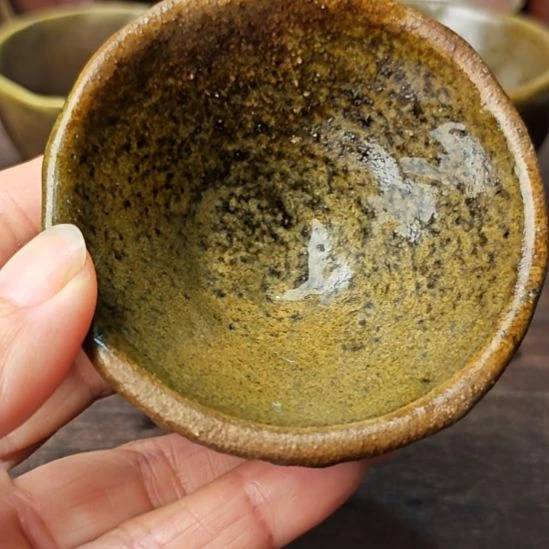 開***樂瓷坭兴陶柴烧手捏杯