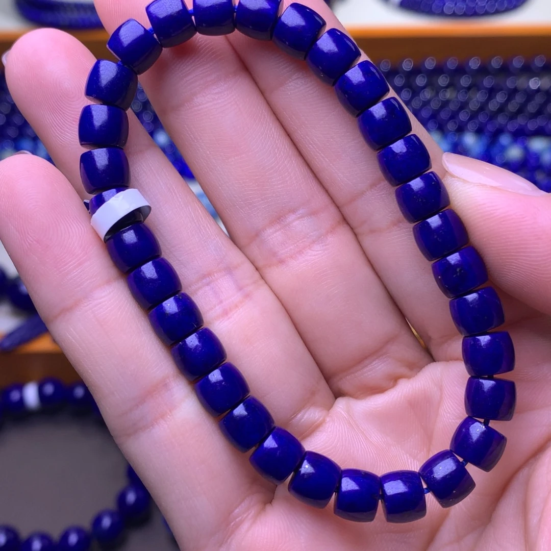 青金石未镶嵌手串7mm