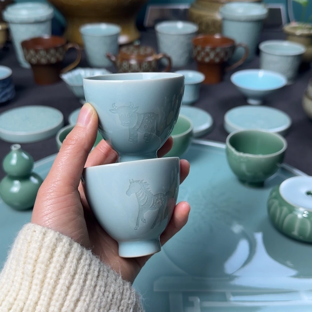 一个精品一个瑕疵手工茶器手工茶器