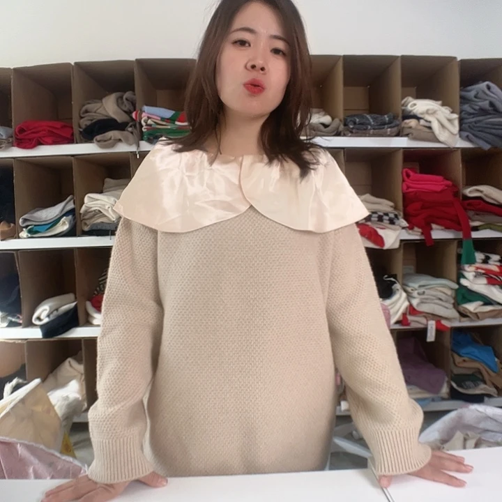 桂花镇设计师走秀款纯山羊绒