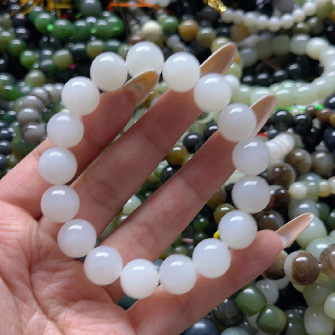 和田玉手链未镶嵌善*