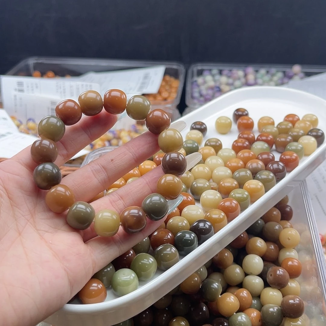 白玉菩提吊坠a14mm/20+5颗老料苹果