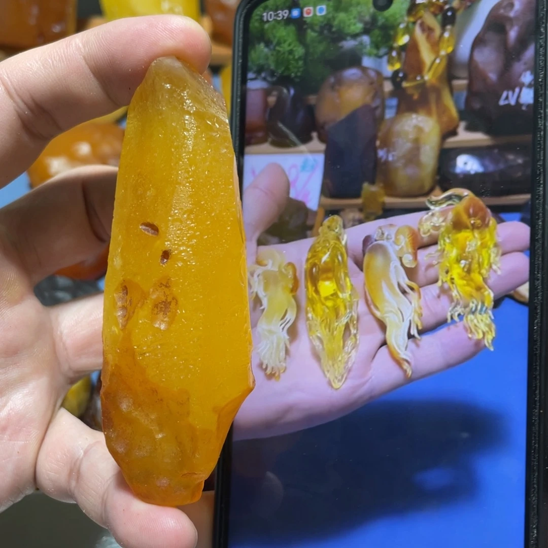 定制蜜蜡未镶嵌人参如意