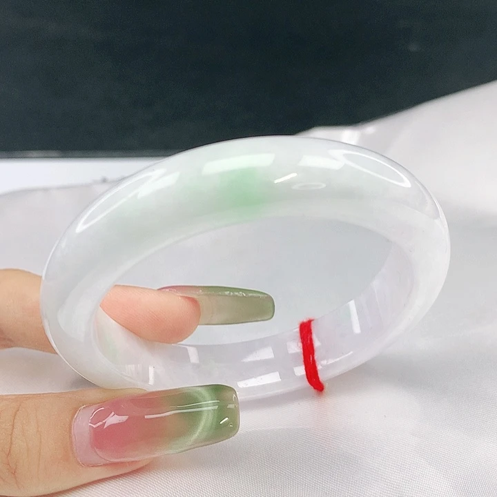 翡翠未镶嵌手镯圈53，40192