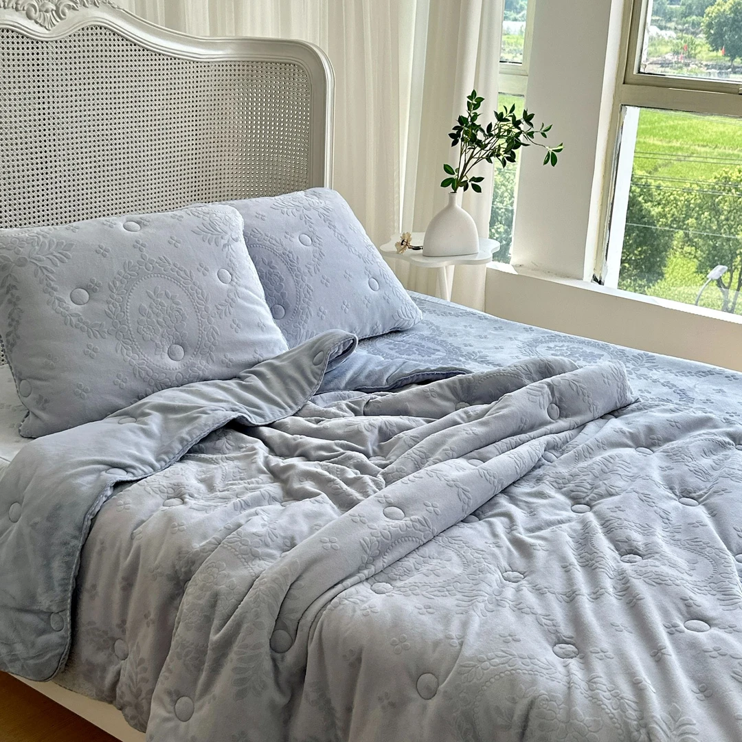 【李英花】出口花笺雕花绒冬被W