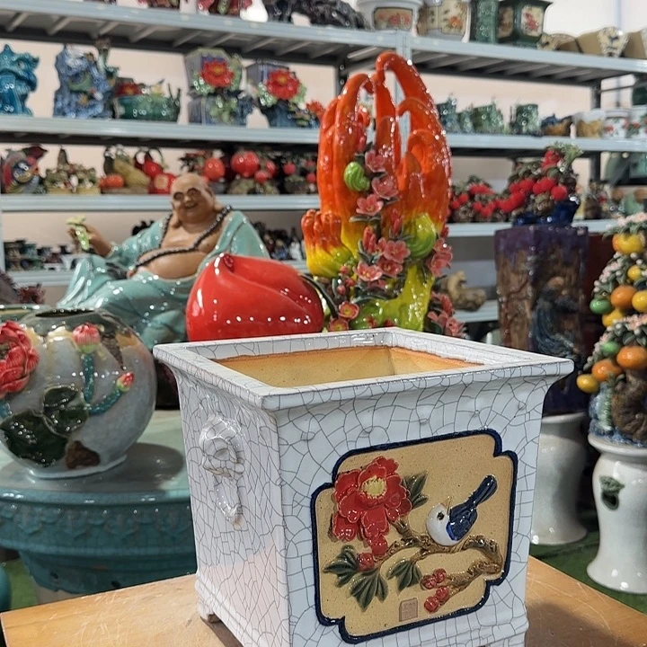 红陶?****速岭南石湾花盆