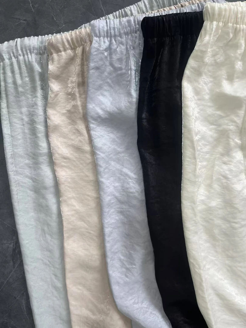 【主播推荐】女士直筒垂感轻薄闪闪裤10870