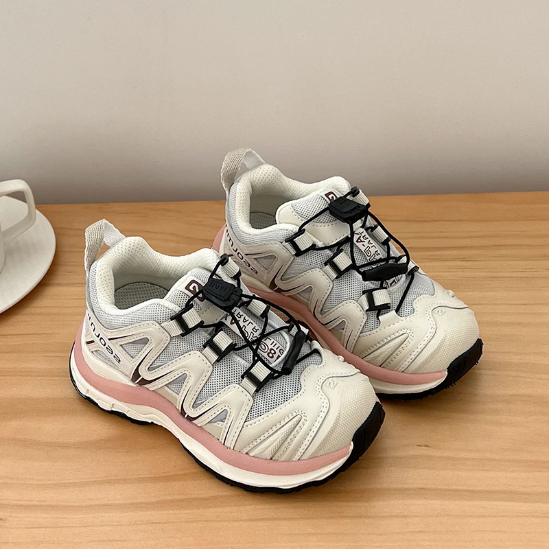 潮牌儿童运动鞋2025年春秋新款男童鞋子老爹鞋女童跑步鞋透气双网