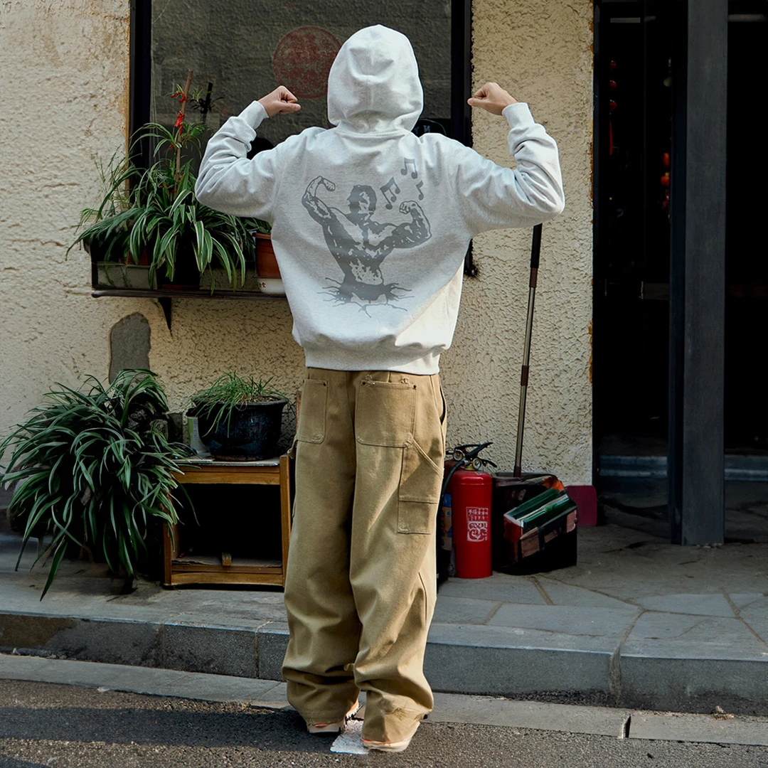 WHOOSIS（不知其名）音乐就是力量帽衫美式休闲复古宽松秋冬男女