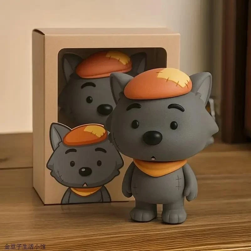 呆呆喜羊羊与灰太狼手办公仔桌面摆件可爱创意玩偶车载装饰小礼物