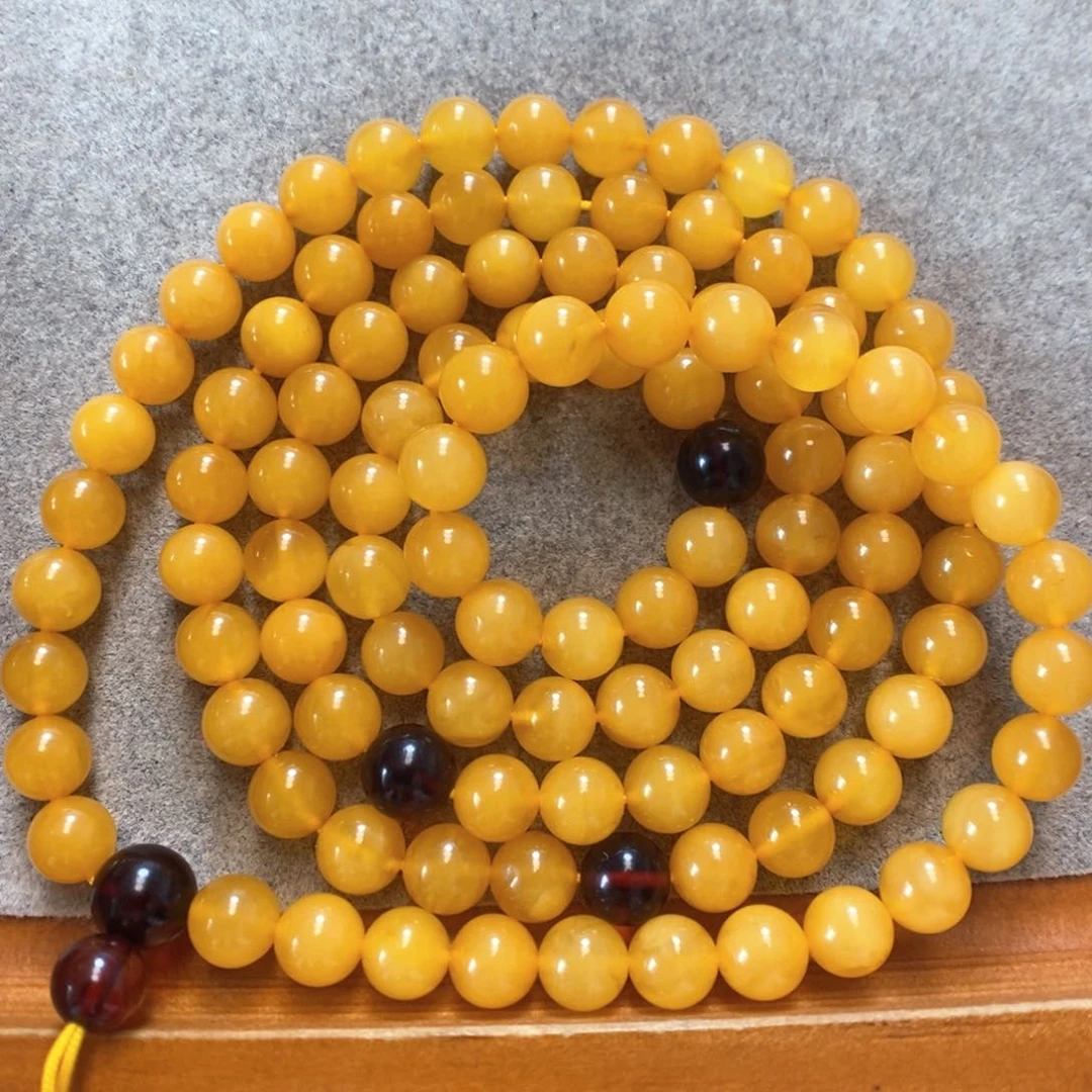 未镶嵌项链蜜蜡108