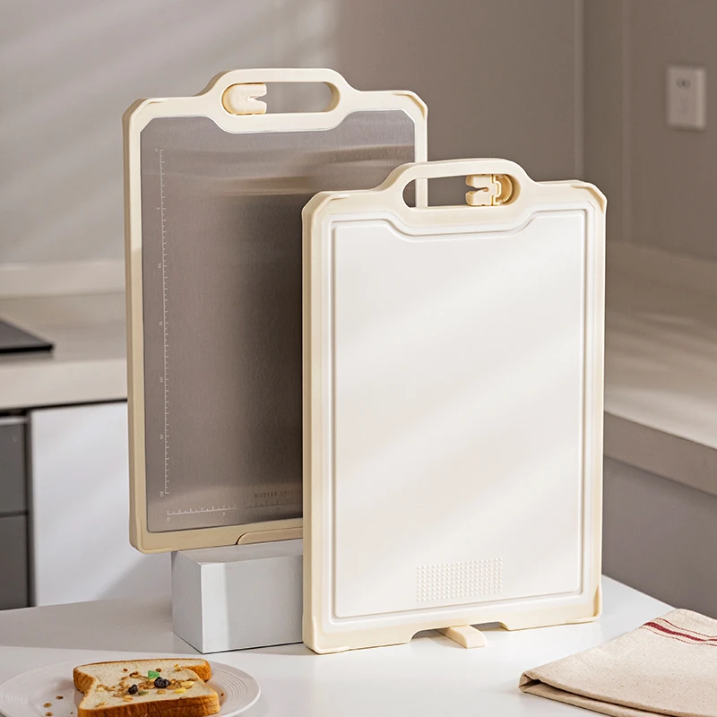 摩登主妇菜板抗菌防霉家用厨房不锈钢双面案板切水果切菜砧板粘板