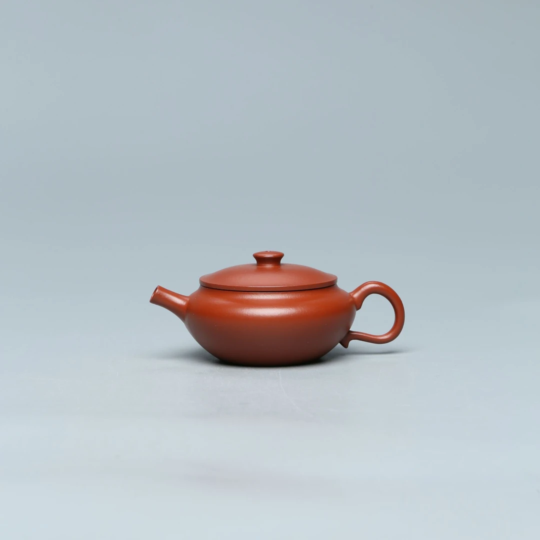JTT14【范家壶庄】潘颖 扁玉 朱泥 95cc紫砂壶 青墨