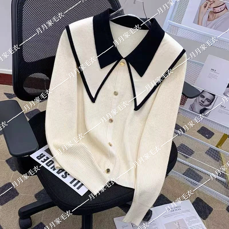 2025时尚显瘦荷叶边针织上衣