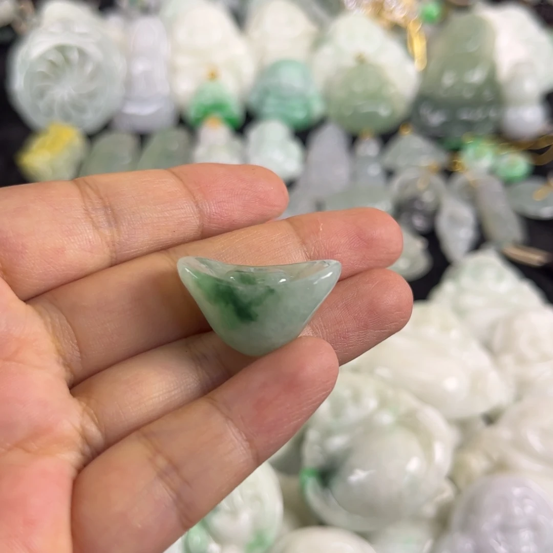 吊坠(不含链)银S925镶嵌翡翠