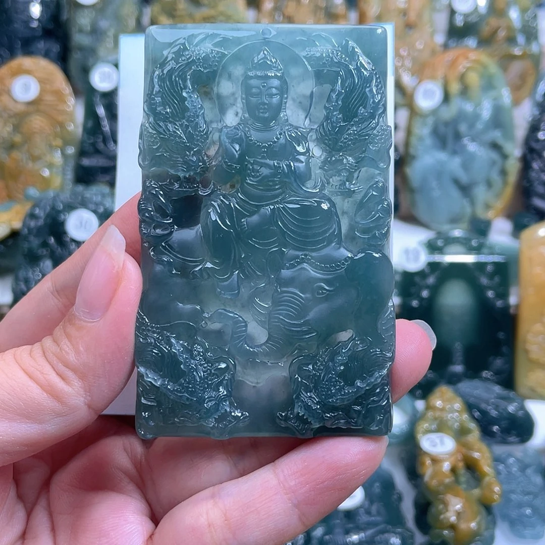 德***裕翡翠未镶嵌颈饰翡翠