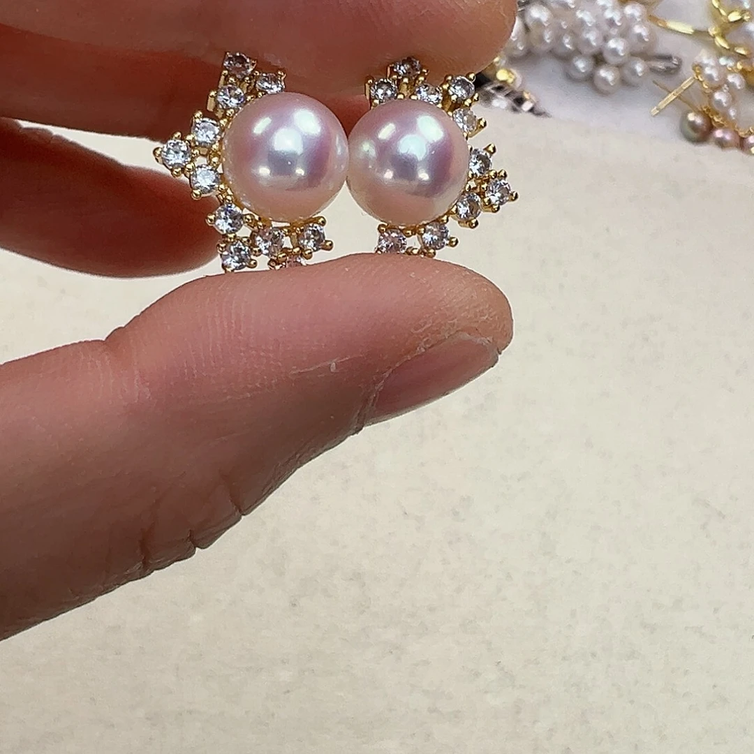 淡水珍珠耳饰未镶嵌